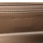 Caviar Quilted Wallet on Chain WOC Dark Beige
