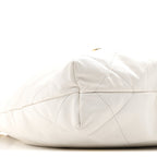 Shiny Calfskin Quilted Small Chanel 22 White