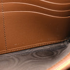 GG Supreme Monogram Azalea Calfskin Web Jackie 1961 Chain Wallet Beige Ebony Brown Sugar