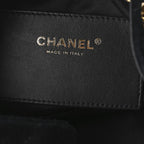 Suede Quilted Small Chanel 25 Handbag Black