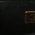 Shiny Lambskin Quilted CC Pearl Wallet on Chain WOC Black