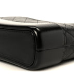 Aged Calfskin Quilted New Medium Gabrielle Hobo Black