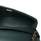 Lambskin Quilted Mini Rectangular Flap Green