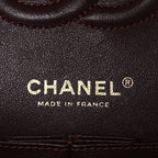 Lambskin Quilted Medium Double Flap Black
