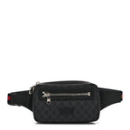 Soft GG Supreme Monogram Web Belt Bag Black Grey