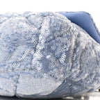 Sequin Quilted Medium Chanel 19 Flap Light Blue