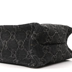 Denim GG Monogram Calfskin Mini Ophidia Tote Bag Black