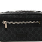 Soft GG Supreme Monogram Web Belt Bag Black Grey