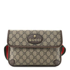 GG Supreme Monogram Neo Vintage Web Belt Bag Brown