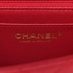 Lambskin Quilted Mini Rectangular Flap Dark Pink