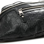 Guccissima Web Belt Bag Black
