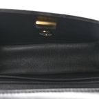 Lambskin Quilted Mini Rectangular Flap Black