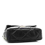 Goatskin Quilted Large Chanel 19 Flap Black