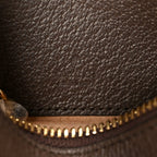 GG Supreme Monogram Textured Calfskin Web Mini Ophidia Half Moon Hobo Beige Ebony New Acero