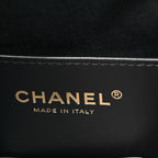 Denim Quilted Mini Chanel 25 Handbag Dark Blue