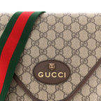 GG Supreme Monogram Web Medium Neo Vintage Flap Messenger Bag Beige New Acero