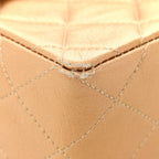 Metallic Lambskin Quilted Mini Square Flap Bronze