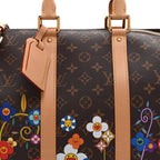 LV X TM Monogram Flowers Keepall Bandouliere 45