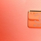 Lambskin Quilted Small Double Flap Light Orange