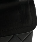 Lambskin Quilted Small Double Flap Black