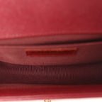 Caviar Chevron Quilted Medium Boy Flap Dark Red