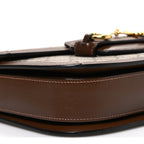 GG Supreme Monogram Horsebit 1955 Shoulder Bag Beige Brown Sugar