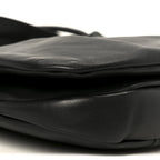 Shiny Nappa Calfskin Paseo Satchel Black