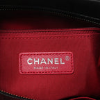 Aged Calfskin Chevron Quilted Medium Gabrielle Hobo Black