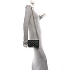Caviar Quilted Boy Wallet On Chain WOC Black