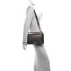 Lambskin Quilted New Medium Boy Flap Black