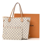 Damier Azur Neo Neverfull MM Rose Ballerine