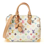 LV X TM Monogram Multicolor Speedy Bandouliere 25 White