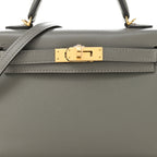 Madame Calfskin Mini Kelly Sellier 20 Gris Meyer