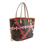 Monogram Bay Neverfull MM Rose Ballerine Poppy