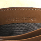 GG Supreme Monogram Azalea Calfskin Retro Interlocking G Wristlet Pouch Beige Ebony Brown Sugar