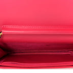 Tweed Calfskin Signe Wallet On Chain WOC Black Pink Orange