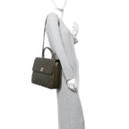 Lambskin Quilted Large Trendy CC Dual Handle Flap Bag Khaki