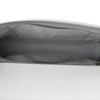 Metallic Calfskin Quilted New Medium Plexiglass Boy Flap Silver