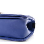 Calfskin Quilted Medium Boy Flap Blue