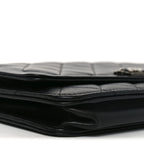 Lambskin Quilted Boy Wallet On Chain WOC Black