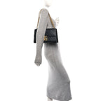 Guccissima Medium Padlock Shoulder Bag Black