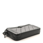 Lambskin Quilted Small Boy Clutch With Chain So Black