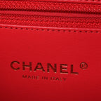 Caviar Quilted Medium CC Filigree Vanity Case Red