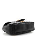 Calfskin Matelasse Small GG Marmont Shoulder Bag Black