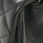 Lambskin Quilted Mini Rectangular Flap Black