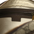 GG Supreme Monogram Textured Dollar Calfskin Web Small Ophidia Convertible Shoulder Bag Beige Ebony New Acero