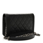 Caviar Quilted Boy Wallet On Chain WOC Black