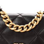 Lambskin Quilted Medium Chanel 19 Flap Dark Brown