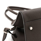 Grained Calfskin Margaux Shoulder 12 Deep Brown