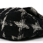 Tweed Quilted Maxi Chanel 19 Flap Black White